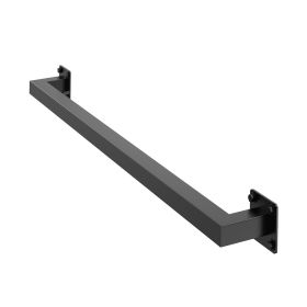 3ft Wall Mounted Stair Handrail Black Iron 250lbs Load Capacity Square Tube