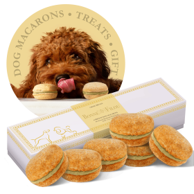 Dog Macarons - Count of 6 (Dog Treats | Dog Gifts) (flavor: Creme Brulee)