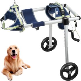 VEVOR 2 Wheels Dog Wheelchair for Back Legs, Pet Wheelchair Lightweight & Adjustable Assisting in Healing, Dog Cart/Wheelchair for Injured, Disab (size: Large Size (L))